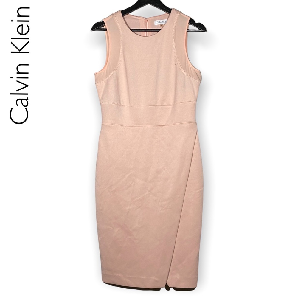 Calvin Klein Pink Sleeveless Sheath Dress Size 6